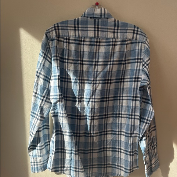 NWT J. Crew Light Blue and White Plaid Shirt - Picture 4 of 4